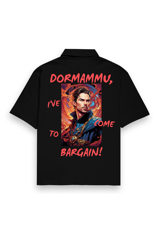 Oversized 'DOCTOR STRANGE' Half Sleeve Shirt