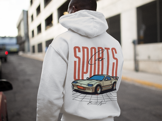 Oversized 'SPORTS CAR' Hoodie