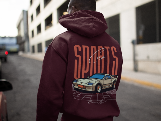 Oversized 'SPORTS CAR' Hoodie