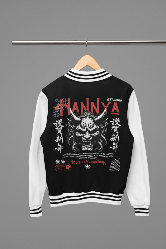 Classic "HANNYA" Varsity Jacket