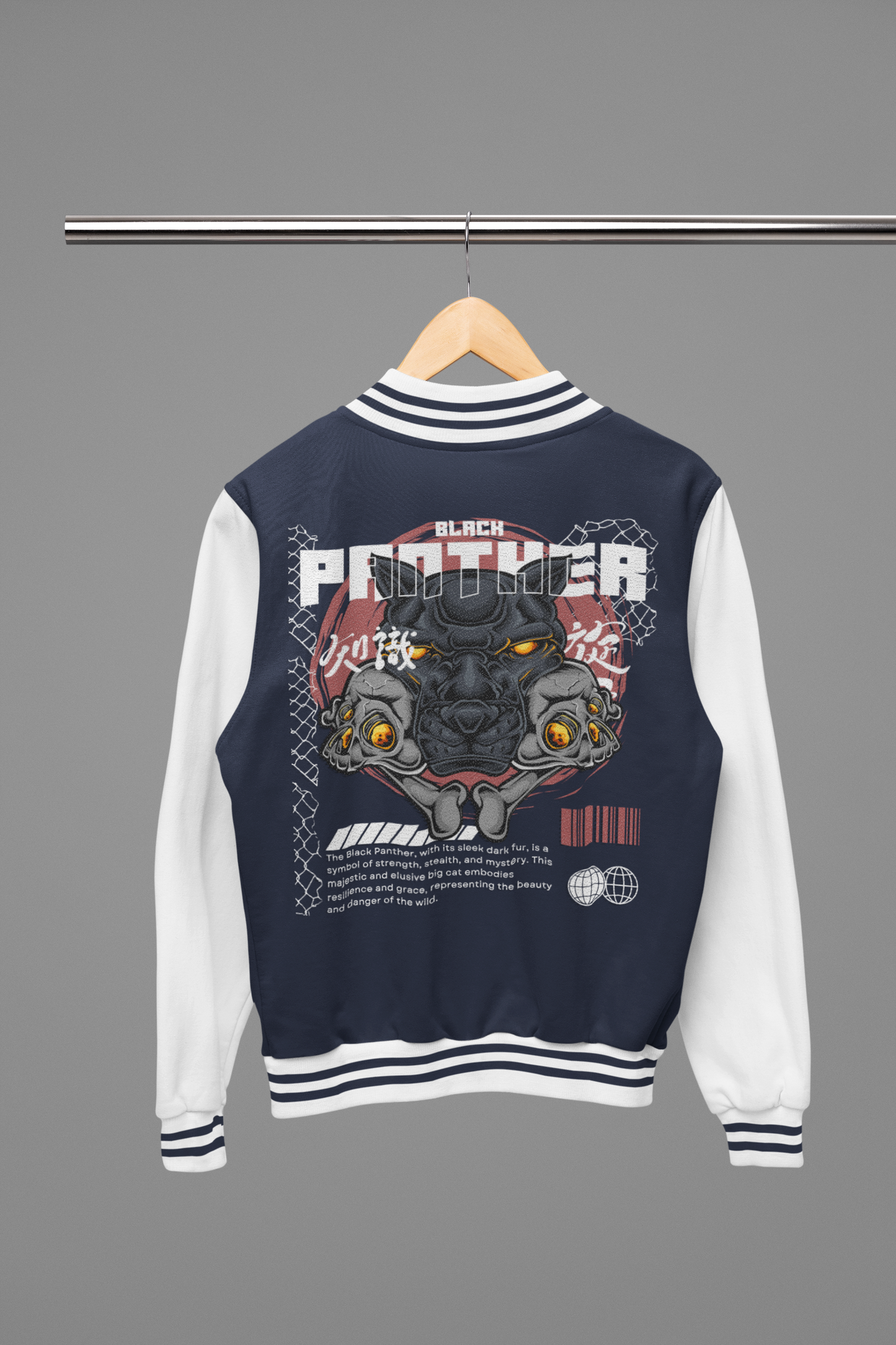 Classic 'BLACK PANTHER' Varsity Jacket