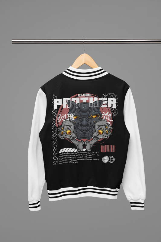 Classic 'BLACK PANTHER' Varsity Jacket